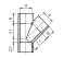 PVC T Stück 45 Grad Ø 63 mm PN 16 (16 bar) GISPO ECOline