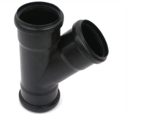 PP T Stück 45 Grad Ø 75 mm mit Gummidichtungen