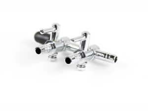 4mm Luftventil METALL mit 2 stufenlos regelbaren Abgängen