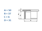 Endkappe Ø 50mm für Wasserverteiler 3 Wege...