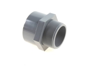 PVC Muffe einseitig Außengewinde 1 1/2"...
