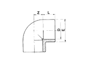 EFFAST (16 bar) PVC Winkel 90 Grad Ø 110 mm