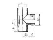 VDL (10 bar) PVC T-Stück 90 Grad Ø 50 mm mit...