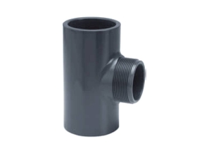 VDL (10 bar) PVC T Stück 90 Grad Ø 63 mm mit 1 x AG 1"
