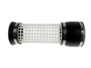 GISPO Gitterrohr Ø 110 mm 25 cm lang mit Endkappe & Muffe für Bewegungsbecken