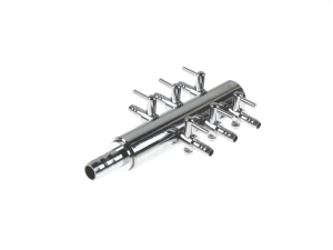 Luftventil METALL mit 6 stufenlos regelbare Abgänge, Anschluss 4 / 8 mm